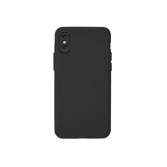 FUNDA CARCASA DE SILICONA SUAVE COLOR NEGRO PARA IPHONE X / XS