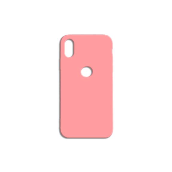 FUNDA CARCASA DE SILICONA SUAVE COLOR ROSA PARA IPHONE XR