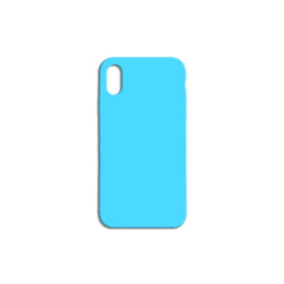 FUNDA CARCASA DE SILICONA SUAVE COLOR AZUL PARA IPHONE XS MAX