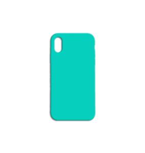 FUNDA DE SILICONA SUAVE COLOR AZUL TURQUESA PARA IPHONE XS MAX