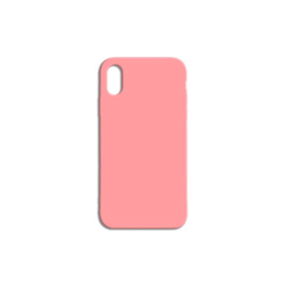 FUNDA CARCASA DE SILICONA SUAVE COLOR ROSA PARA IPHONE XS MAX