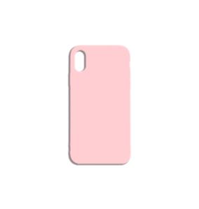 FUNDA DE SILICONA SUAVE COLOR ROSA CLARO PARA IPHONE XS MAX