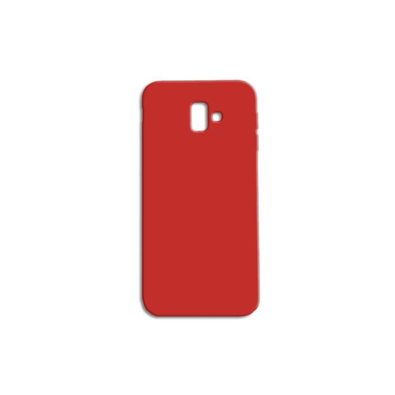 FUNDA DE SILICONA SUAVE COLOR ROJO PARA SAMSUNG GALAXY J6 PLUS