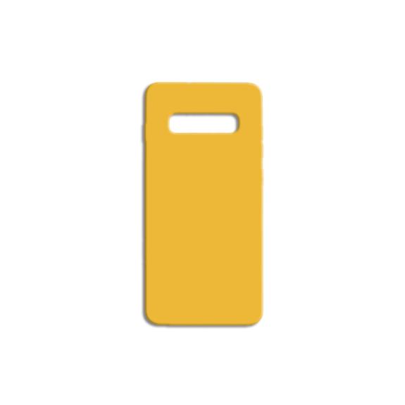 FUNDA DE SILICONA SUAVE COLOR AMARILLO PARA SAMSUNG GALAXY S10