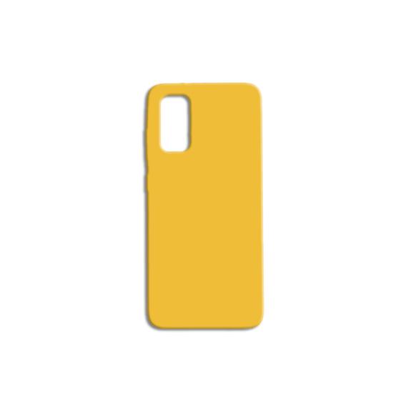 FUNDA DE SILICONA SUAVE COLOR AMARILLO PARA SAMSUNG GALAXY S20