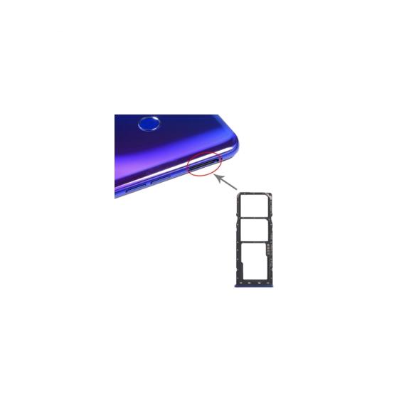 BANDEJA PORTA DUAL SIM Y MICROSD PARA REALME 3 PRO AZUL