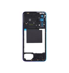 Intermediate frame with LAT buttons. And Lens for Realme X2 Blue