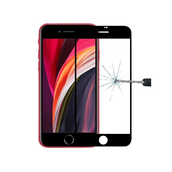 PROTECTOR DE PANTALLA CRISTAL TEMPLADO PARA IPHONE SE 2020 NEGRO