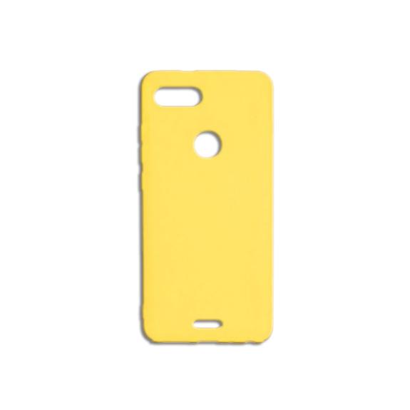 FUNDA DE SILICONA COLOR AMARILLO PARA XIAOMI REDMI 6/REDMI 6A