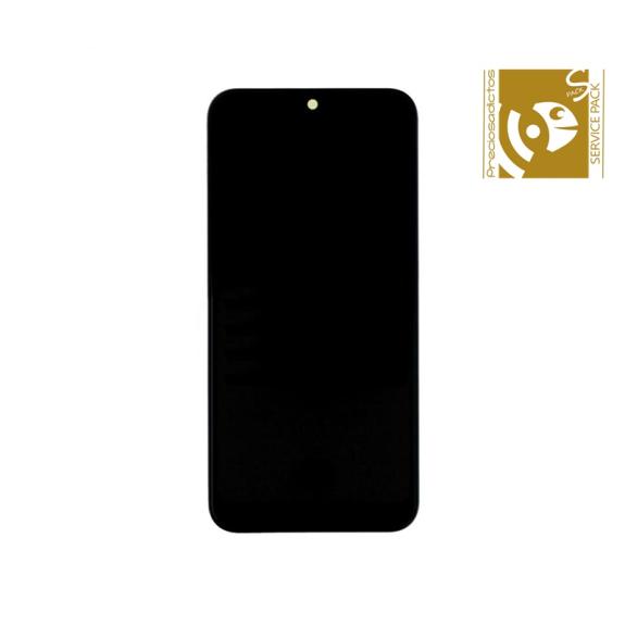 Pantalla para Samsung Galaxy A01 con marco negro SERVICE PACK