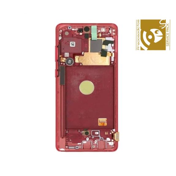 Pantalla para Samsung Galaxy Note 10 Lite rojo SERVICE PACK