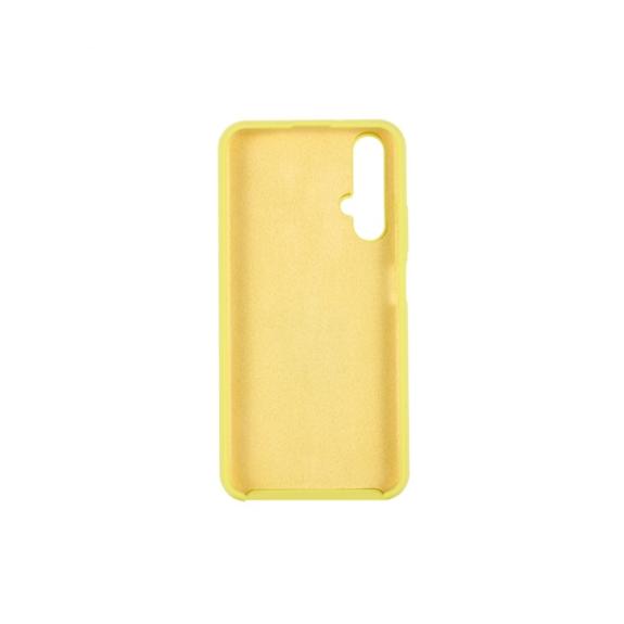 FUNDA DE SILICONA COLOR AMARILLO PARA HUAWEI NOVA 5T/HONOR 20