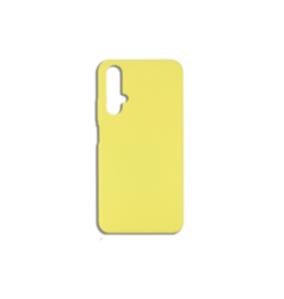 FUNDA DE SILICONA COLOR AMARILLO PARA HUAWEI NOVA 5T/HONOR 20