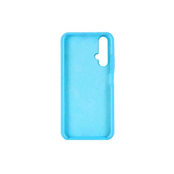 FUNDA DE SILICONA SUAVE AZUL PARA HUAWEI NOVA 5T / HONOR 20