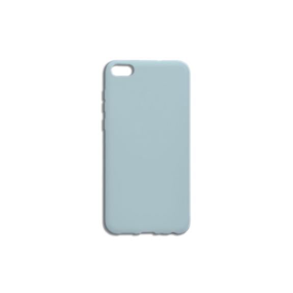 FUNDA DE SILICONA SUAVE COLOR AZUL GRISACEO PARA HUAWEI Y5 2018