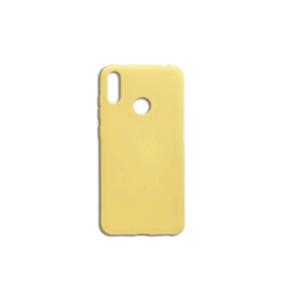 FUNDA DE SILICONA SUAVE COLOR AMARILLO PARA HUAWEI Y6 2019