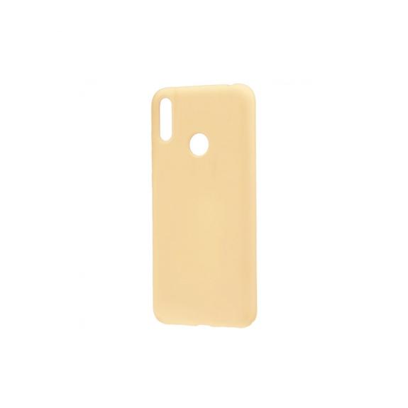 FUNDA DE SILICONA SUAVE COLOR AMARILLO PARA HUAWEI Y7 2019