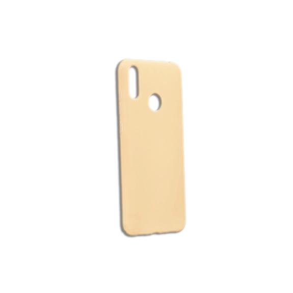 FUNDA DE SILICONA SUAVE COLOR AMARILLO PARA HUAWEI Y7 2019