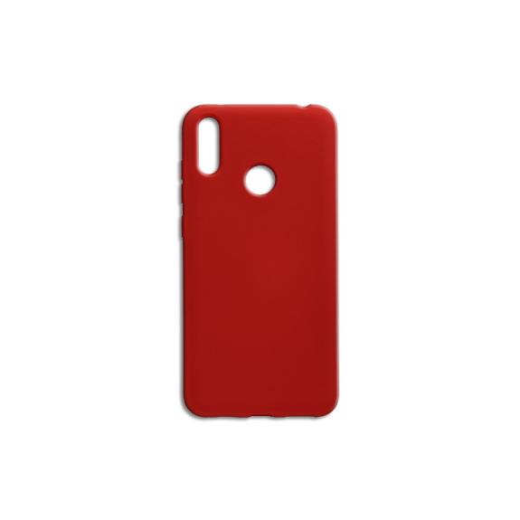 FUNDA CARCASA DE SILICONA SUAVE COLOR ROJO PARA HUAWEI Y7 2019