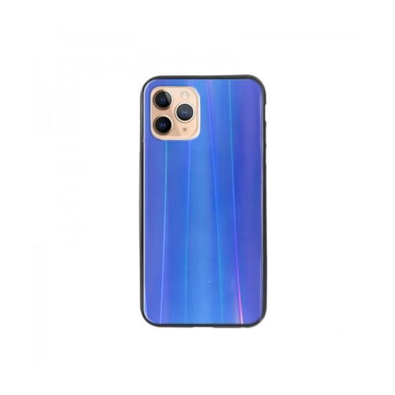 FUNDA CARCASA DE CRISTAL TEMPLADO COLOR AZUL PARA IPHONE 11 PRO