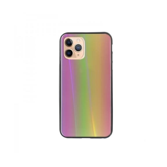 FUNDA CARCASA CRISTAL TEMPLADO COLOR RAINBOW PARA IPHONE 11 PRO