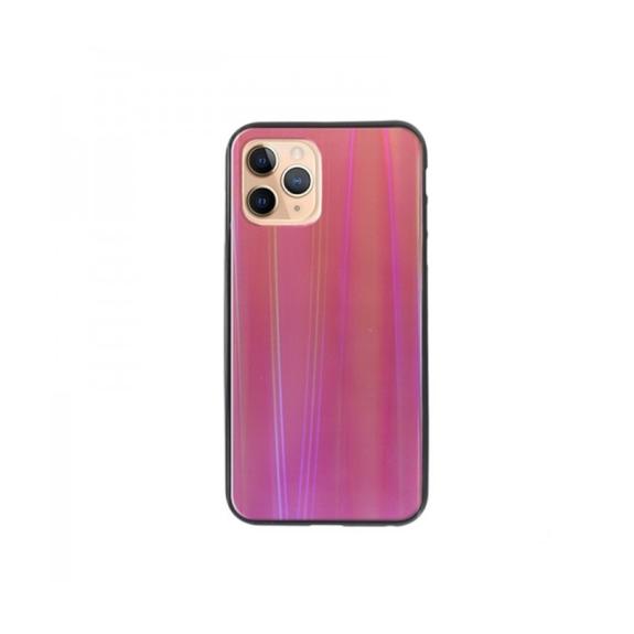 FUNDA CARCASA DE CRISTAL TEMPLADO COLOR ROSA PARA IPHONE 11 PRO