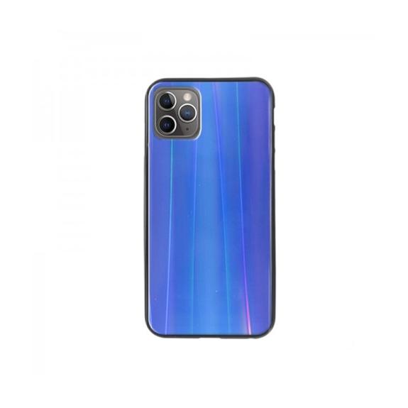 FUNDA CARCASA DE CRISTAL TEMPLADO AZUL PARA IPHONE 11 PRO MAX