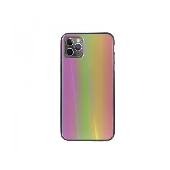 FUNDA DE CRISTAL TEMPLADO COLOR RAINBOW PARA IPHONE 11 PRO MAX