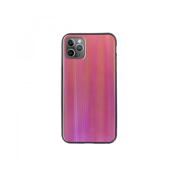 FUNDA CARCASA DE CRISTAL TEMPLADO ROSA PARA IPHONE 11 PRO MAX