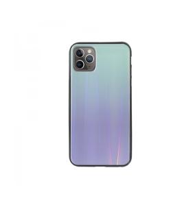 FUNDA DE CRISTAL TEMPLADO AZUL TURQUESA PARA IPHONE 11 PRO MAX