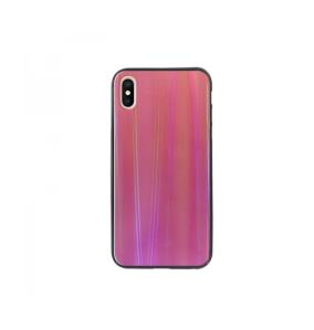 FUNDA CARCASA DE CRISTAL TEMPLADO COLOR ROSA PARA IPHONE X / XS