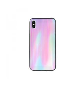 FUNDA DE CRISTAL TEMPLADO COLOR ROSA CLARO PARA IPHONE XS MAX