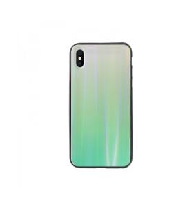 FUNDA CON CRISTAL TEMPLADO COLOR VERDE PARA IPHONE XS MAX