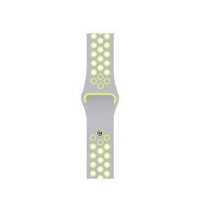Silicone strap for Apple Watch 38-40 mm gray-yellow