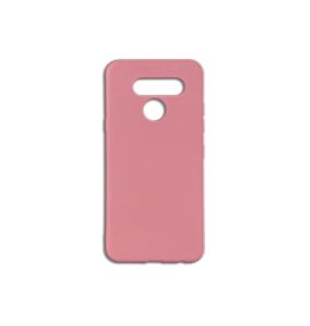 FUNDA CARCASA DE SILICONA SUAVE COLOR ROSA PARA LG K50 / Q60