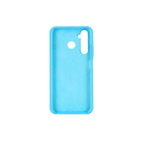 FUNDA CARCASA DE SILICONA SUAVE COLOR AZUL PARA REALME 5 PRO