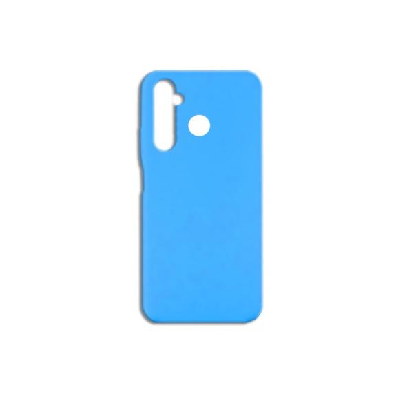 FUNDA CARCASA DE SILICONA SUAVE COLOR AZUL PARA REALME 5 PRO