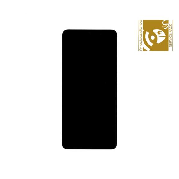 Pantalla para Samsung Galaxy A41 con marco negro SERVICE PACK