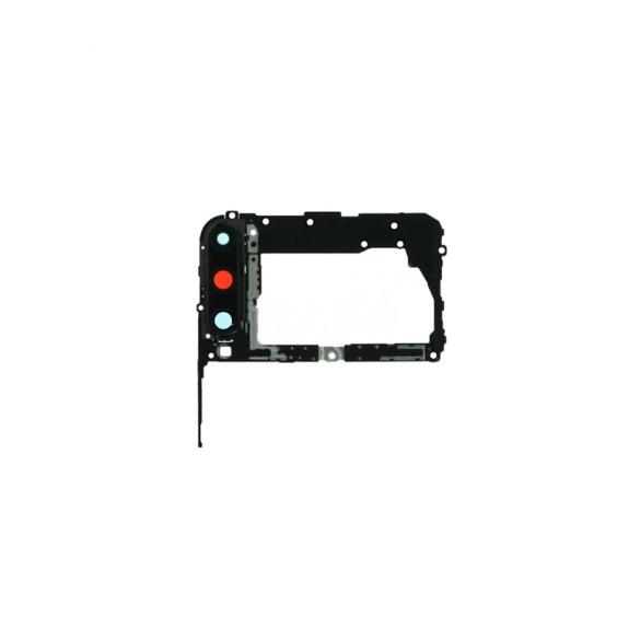 Soporte de placa con lente para Huawei P40 Lite E / Y7P negro