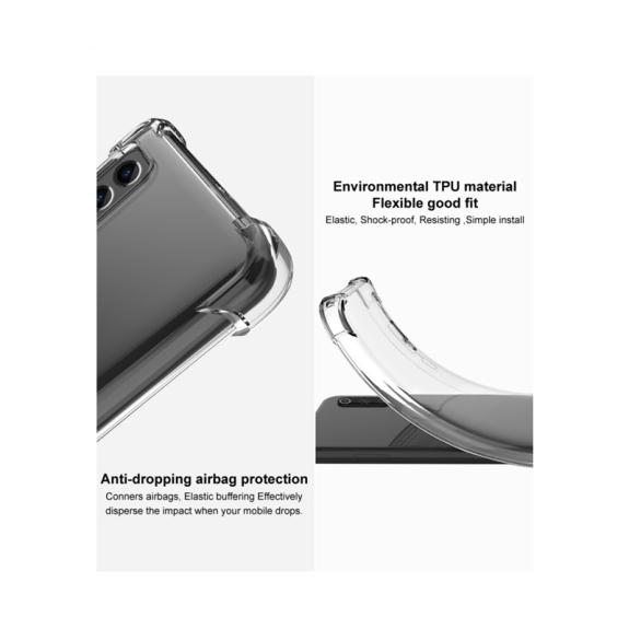 FUNDA GEL TPU PARA XIAOMI MI 10 LITE 5G NEGRO - TRANSPARENTE