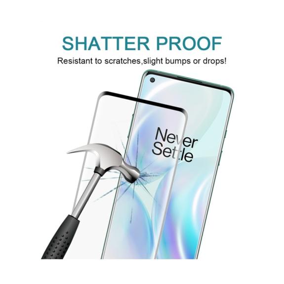 PROTECTOR DE PANTALLA CRISTAL TEMPLADO 3D PARA ONEPLUS 8 NEGRO