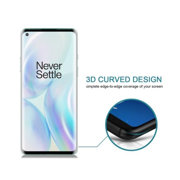 PROTECTOR DE PANTALLA CRISTAL TEMPLADO 3D PARA ONEPLUS 8 NEGRO