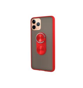 FUNDA DE GEL COLOR ROJO CON ANILLA PARA IPHONE 11 PRO