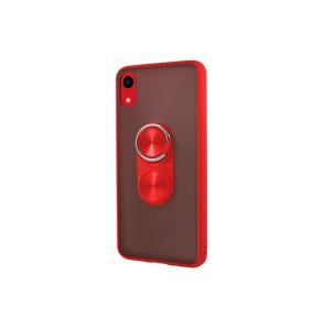 Red gel anti-colored case with ring for iPhone XR