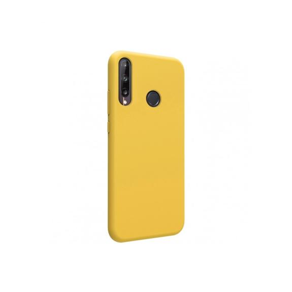 FUNDA DE SILICONA TONO AMARILLO PARA HUAWEI P40LITE/HONOR 9C/Y7P