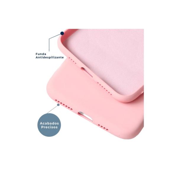 FUNDA DE GEL COLOR ROSA+ DEPOSITO Y TEMPLADO PARA IPHONE 11 PRO