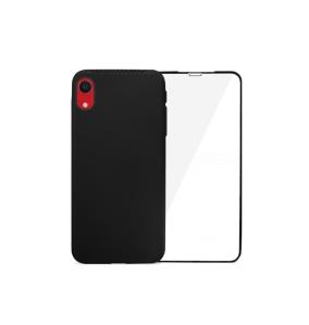 Black Color Gel Case + Storage and Temperate for iPhone XR