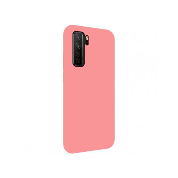 FUNDA DE SILICONA SUAVE COLOR ROSA PARA HUAWEI P40 LITE 5G