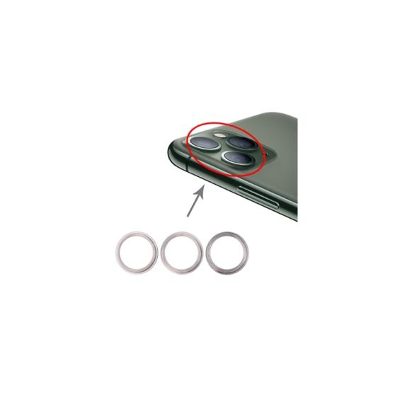 Embellecedor de lentes para iPhone 11 Pro / 11 Pro Max plata