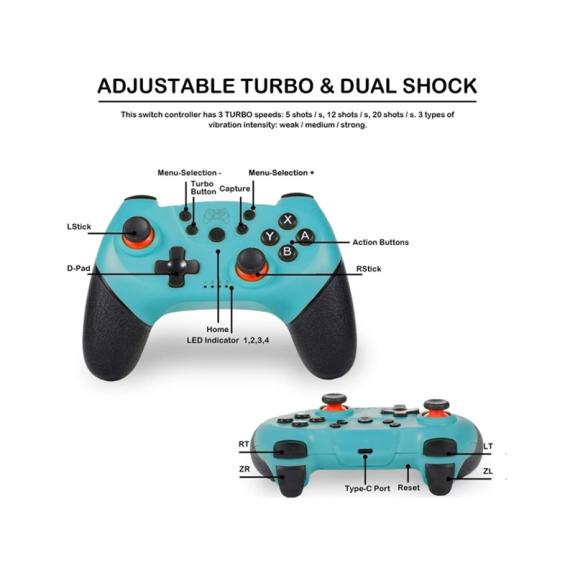 CONTROLADOR MANDO GAMEPAD BLUETOOTH PARA NINTENDO SWITCH